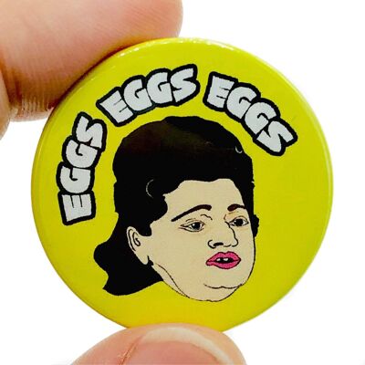 Edith Massey Eggs Pink Flamingos Button Badge (pack of 3)
