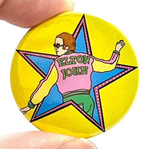 Elton John Star Button Pin Badge (pack of 3)