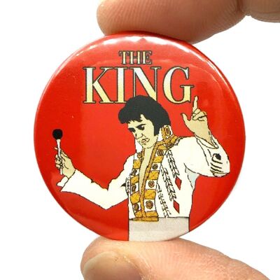Distintivo con spilla a bottone Elvis The King (confezione da 3)