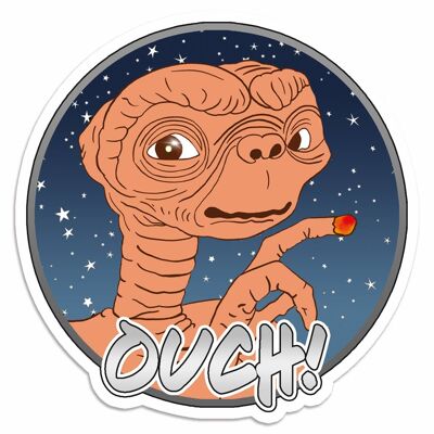 ET Extra Terrestrial Ouch Vinyl Sticker (pack of 3)