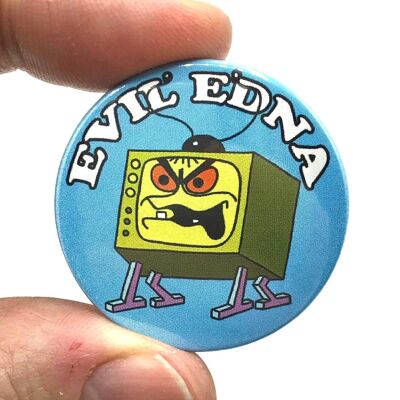 Insignia de pin de botón de Edna malvada (paquete de 3)