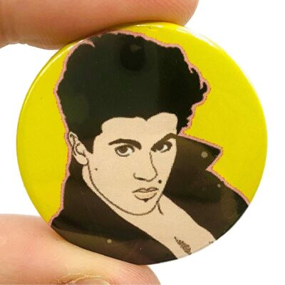 George Michael Yellow Wham Button Pin Badge (pack of 3)