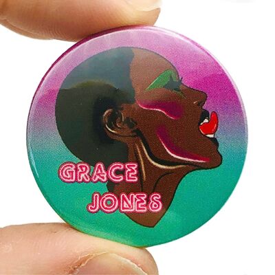 Badge à épingle Grace Jones Button (paquet de 3)