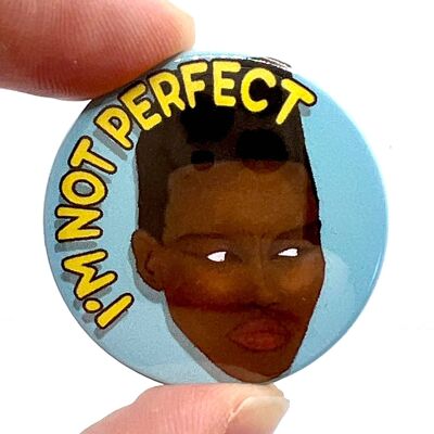 Grace Jones I'm Not Perfect Button Pin Badge (pack of 3)