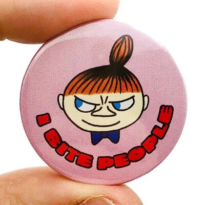 I Bite People Button Pin Badge (3er Pack)