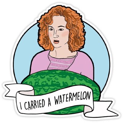 Adesivo in vinile I Carried A Watermelon (confezione da 3)
