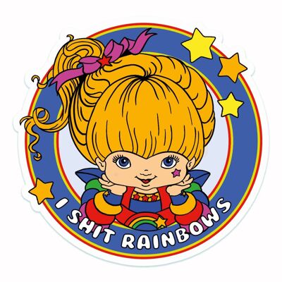 Autocollant en vinyle I Shit Rainbows (paquet de 3)