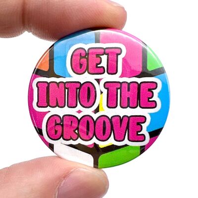 Into The Groove Distintivo per spilla con bottone a cubo di Rubik degli anni '80
