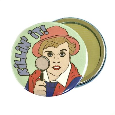 Jessica Fletcher Murder She Wrote Killin' It! Hand Pocket Mirror