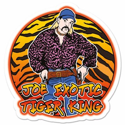 Adesivo in vinile Joe Exotic Tiger King (confezione da 3)