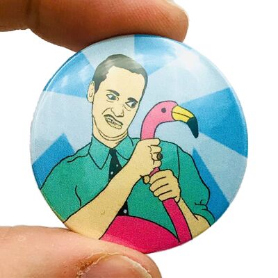 Insignia de botón de flamencos rosas de John Waters (paquete de 3)