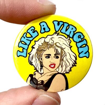 Pin de botón inspirado en Madonna Like A Virgin (paquete de 3)