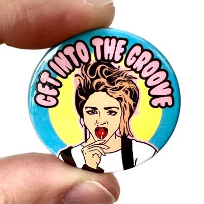 Madonna Into The Groove 1980s Inspired Button Pin Badge