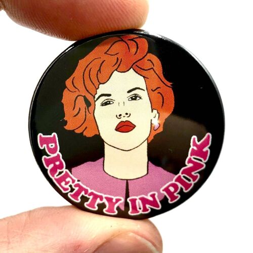 Molly Pretty In Pink Button Pin Badge (pack of 3)