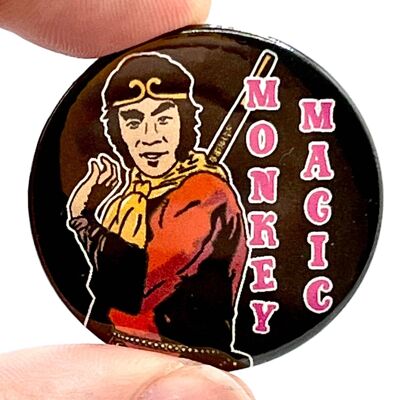 Monkey Magic Button Pin Badge (pack of 3)