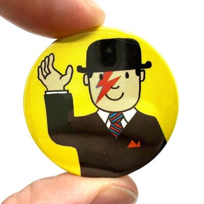 Mr Benn Bowie 38mm Button Pin Badge (pack of 3)