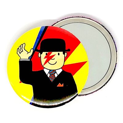 Mr Benn Loves Bowie Hand Pocket Mirror