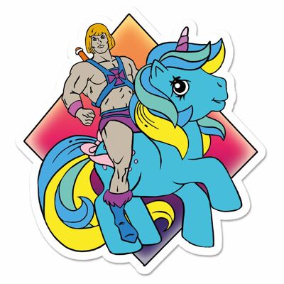 Pegatinas de vinilo My Little He-Man (paquete de 3)