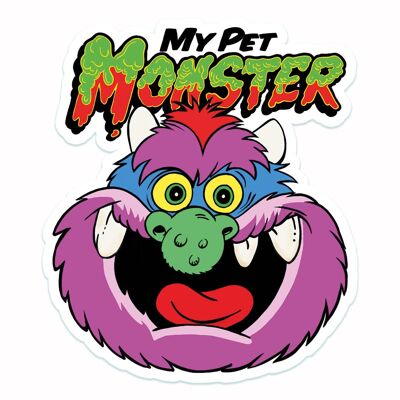Etiqueta engomada del vinilo de mi mascota monstruo