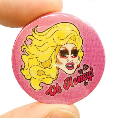Oh Honey Button Pin Badge (pack of 3)