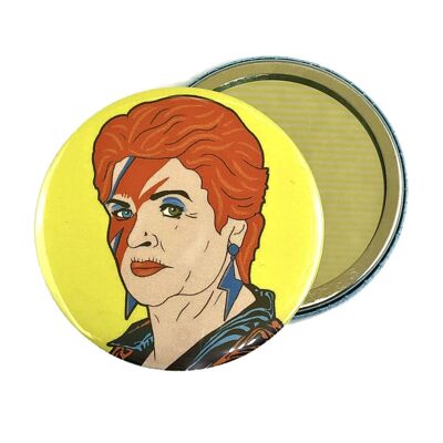 Pat Insane Bowie Mashup Espejo de bolsillo de mano