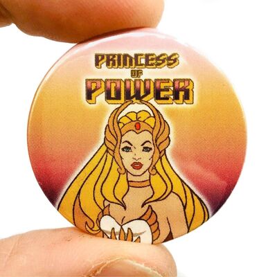 Spilla con pulsante Princess Of Power (confezione da 3)
