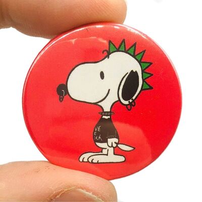 Punk Beagle Button Pin Badge (pack of 3)