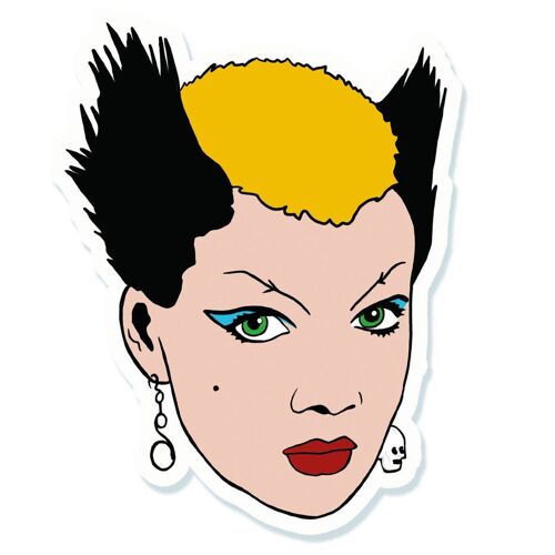 Punk Icon Soo Cat Woman Vinyl Sticker (pack of 3)