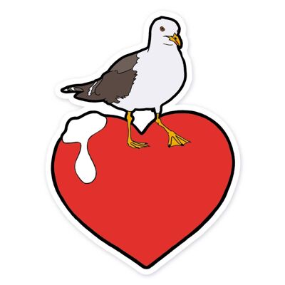 Seagull Love Vinyl Sticker