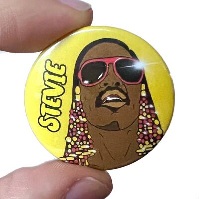 Stevie Wonder inspiriert Button Pin Abzeichen