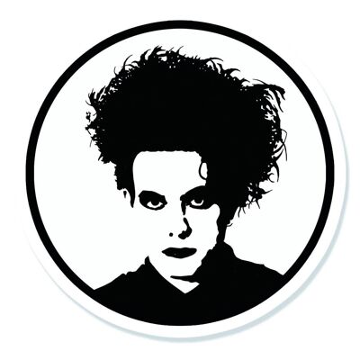 Autocollant en vinyle The Cure Robert Smith (lot de 3)