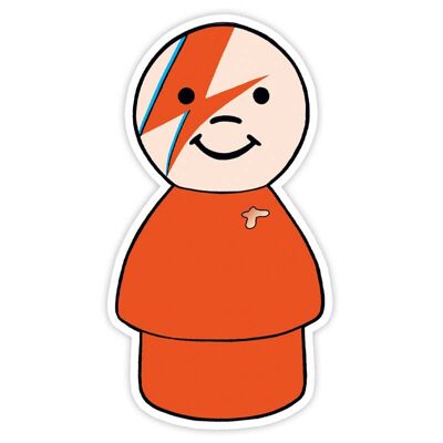 Toy Insane Bowie / Play Mobil Inspired Vinyl Sticker