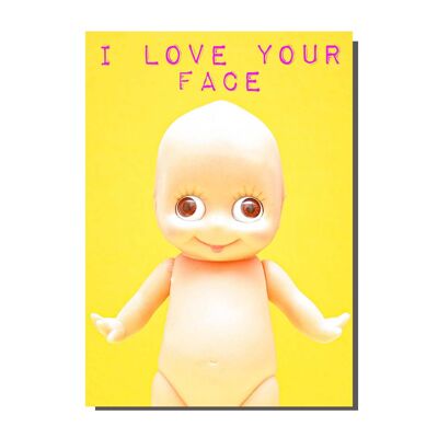 Ich liebe dein Gesicht Karte (6er Pack)