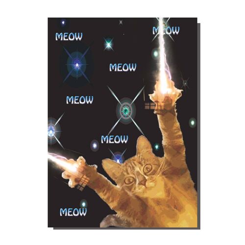 Zap Meow Zap Space Kitty Card (pack of 6)