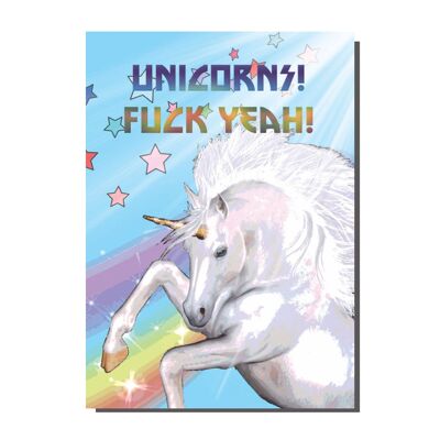 Tarjeta Unicornios Fuck Yeah (paquete de 6)
