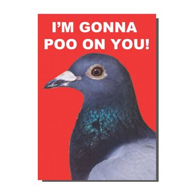 Carte Pigeon I'm Gonna Poo On You (paquet de 6)
