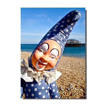 Carte Hello Darlings Brighton Beach Clown (lot de 6) 1