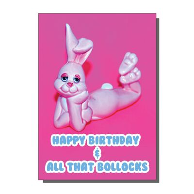 Happy Birthday All That Bollox Greetings Card (pack of 6)