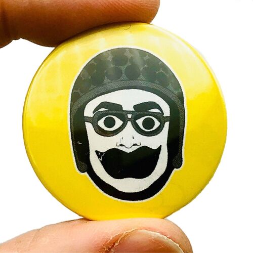Yellow Leigh Bowery Button Pin Badge (pack of 3)