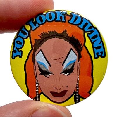 You Look Divine Button Pin Badge (pack of 3)