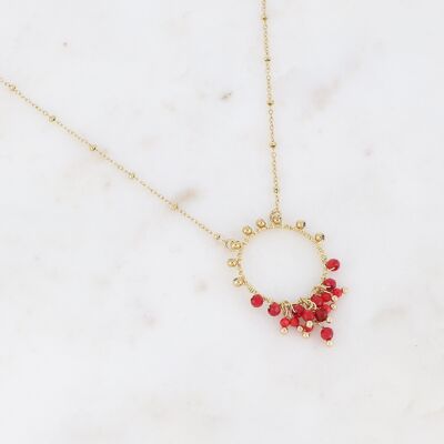 Collier Manolya - Doré corail végétal teinté
