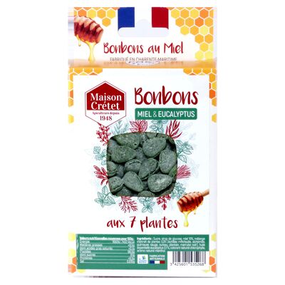 Eucalyptus and honey candies with 7 plants 150g