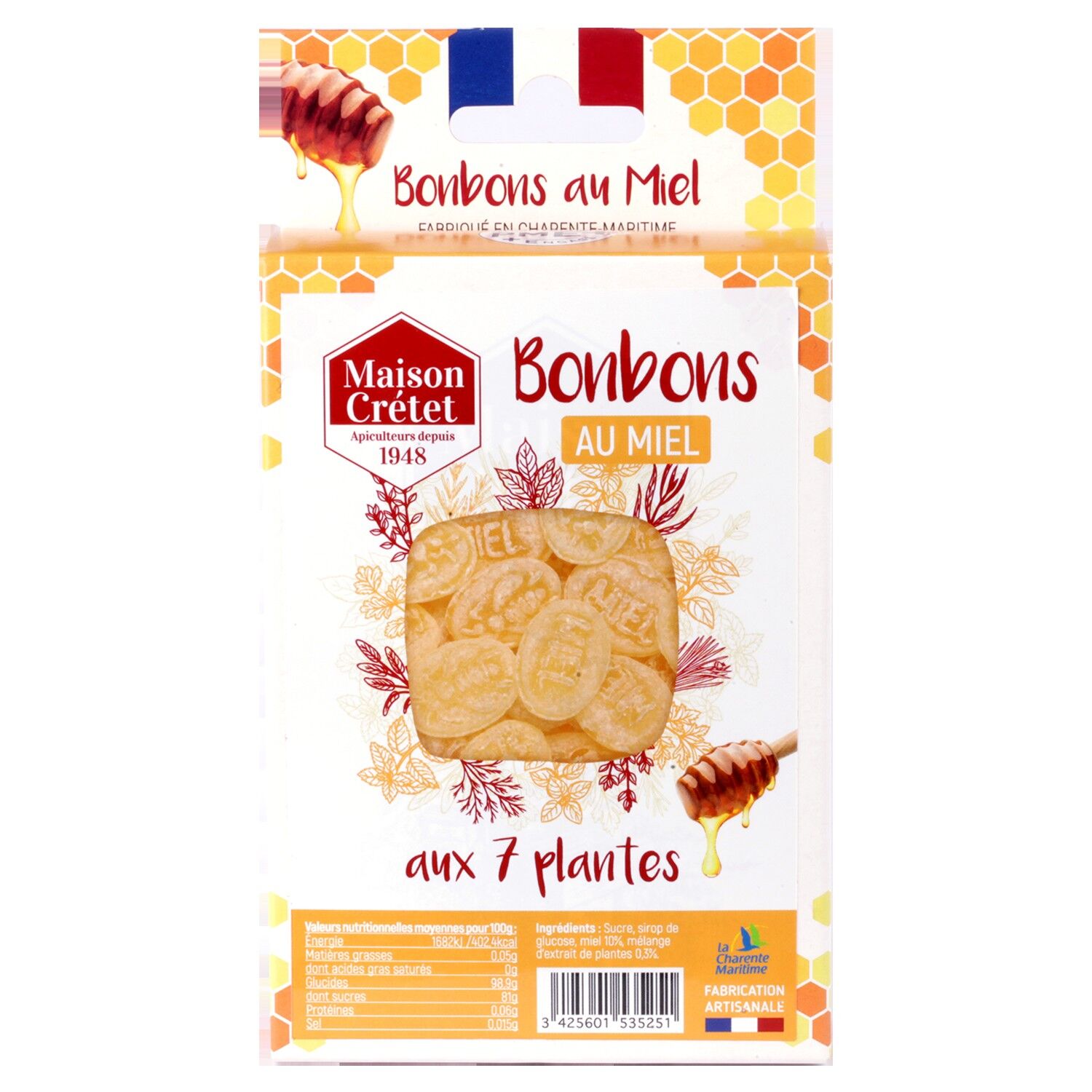 Bonbons miel aux 7 plantes 150g