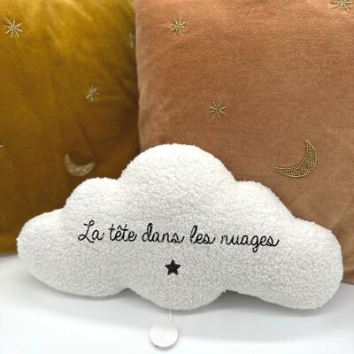 Veilleuse musicale étoile sherpa "la tête dans les nuages" symbole petite étoile