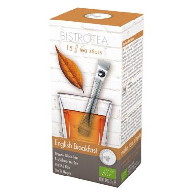 Bistrotea Teesticks Organic 15 Sticks Té Negro Desayuno Inglés