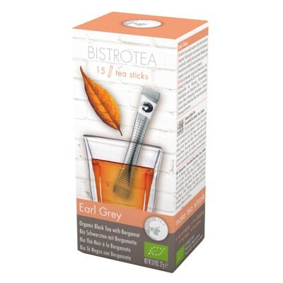 Bistrotea Teesticks Organic 15 Sticks Earl Gray Black Tea