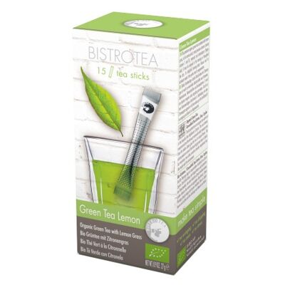 Bistrotea Teesticks Organic 15 Sticks Green Tea Lemon Grass