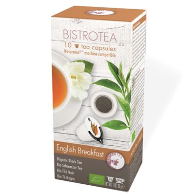 Bistrotea 10 capsules de thé thé noir bio English Breakfast