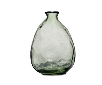 Vase déco en verre vert 26 cm 1