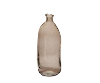 Vase original en verre recyclé marron 1
